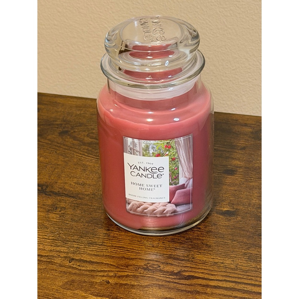 Yankee Candle Home Sweet Home Large Jar Scented Candle Pink 22oz Glass Lid